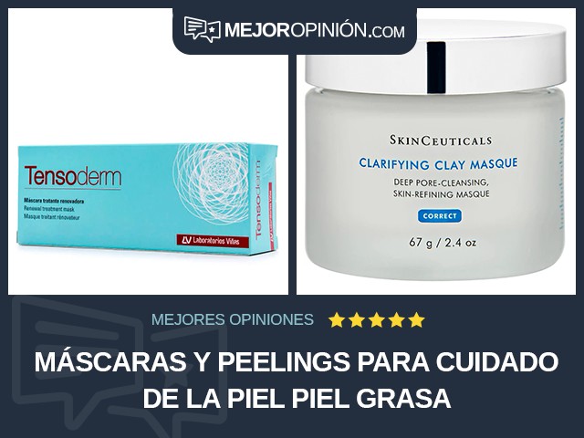 Máscaras y peelings para cuidado de la piel Piel grasa