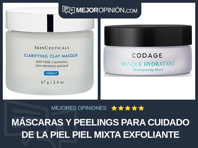 Máscaras y peelings para cuidado de la piel Piel mixta Exfoliante