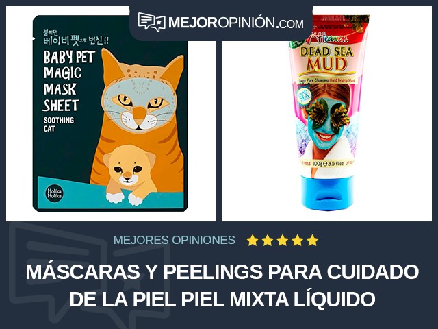 Máscaras y peelings para cuidado de la piel Piel mixta Líquido