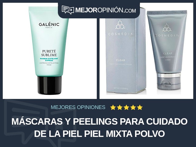 Máscaras y peelings para cuidado de la piel Piel mixta Polvo