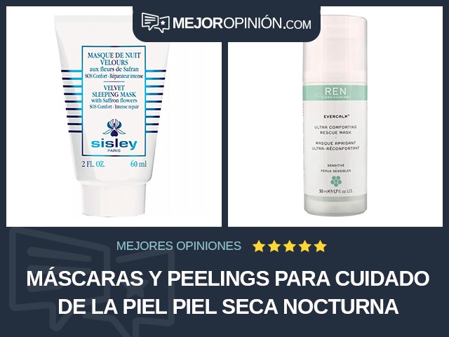 Máscaras y peelings para cuidado de la piel Piel seca Nocturna