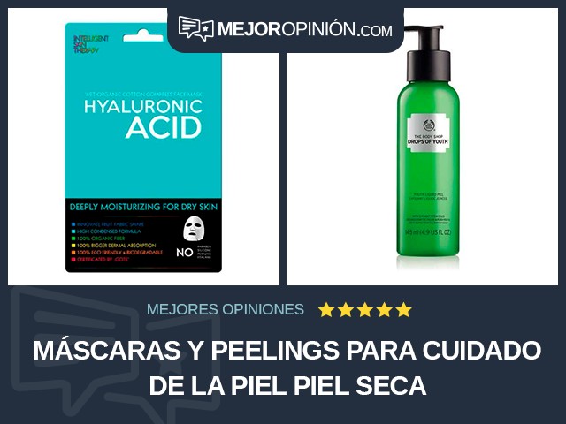 Máscaras y peelings para cuidado de la piel Piel seca