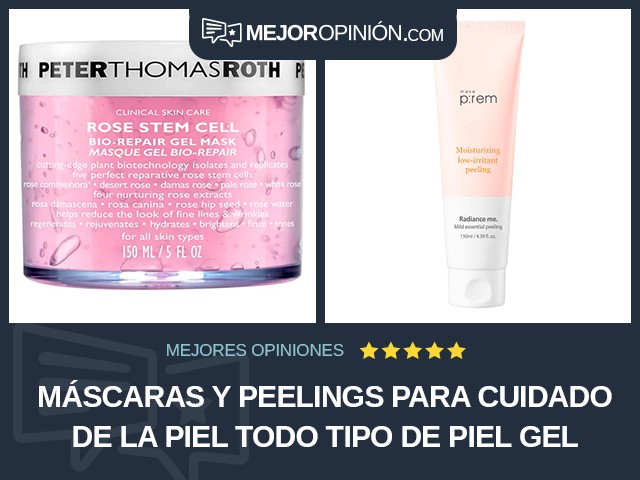 Máscaras y peelings para cuidado de la piel Todo tipo de piel Gel