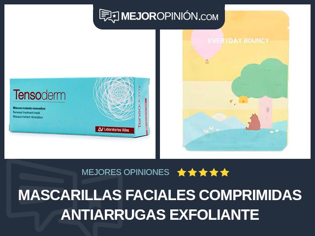 Mascarillas faciales comprimidas Antiarrugas Exfoliante