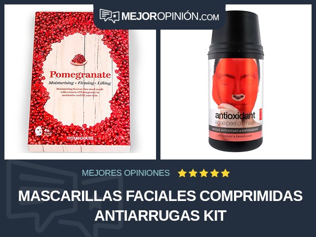 Mascarillas faciales comprimidas Antiarrugas Kit