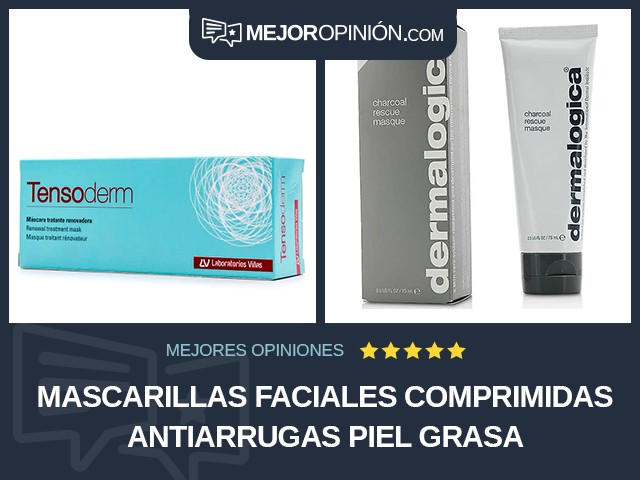 Mascarillas faciales comprimidas Antiarrugas Piel grasa