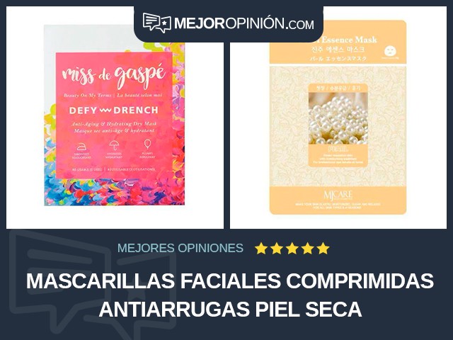 Mascarillas faciales comprimidas Antiarrugas Piel seca