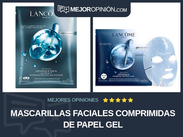 Mascarillas faciales comprimidas De papel Gel