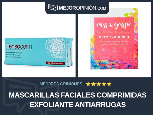 Mascarillas faciales comprimidas Exfoliante Antiarrugas