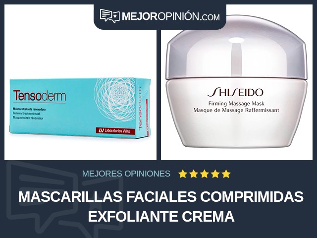 Mascarillas faciales comprimidas Exfoliante Crema