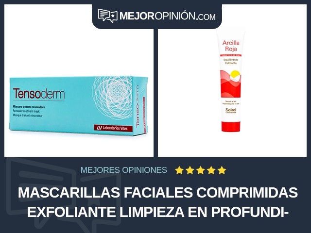 Mascarillas faciales comprimidas Exfoliante Limpieza en profundidad