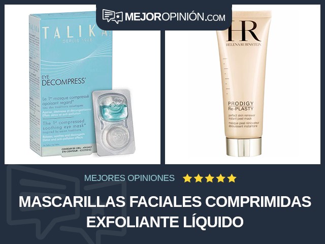 Mascarillas faciales comprimidas Exfoliante Líquido