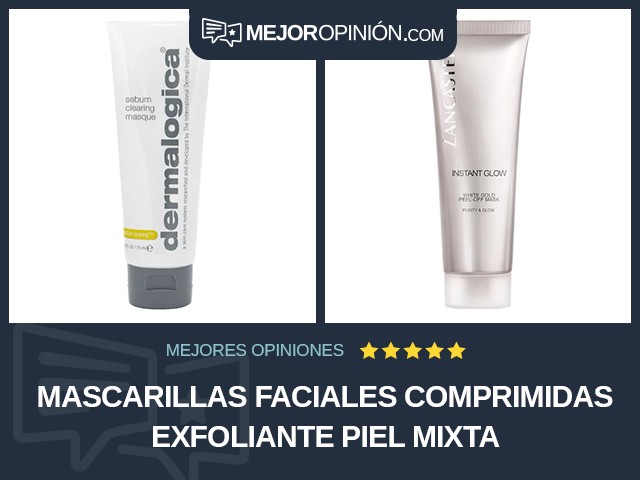 Mascarillas faciales comprimidas Exfoliante Piel mixta