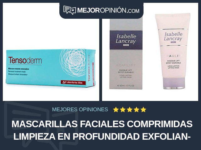 Mascarillas faciales comprimidas Limpieza en profundidad Exfoliante