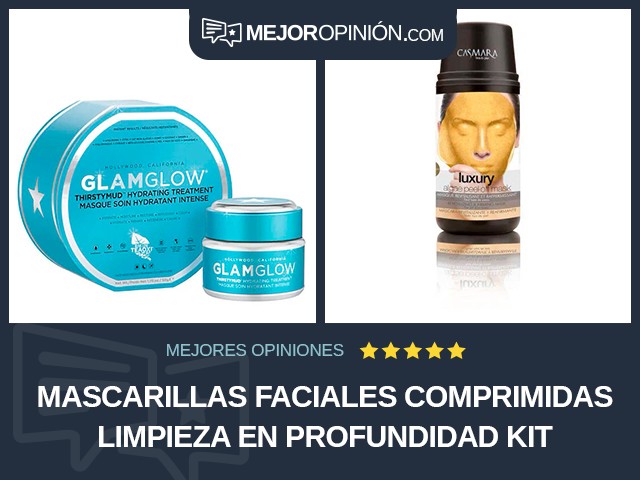 Mascarillas faciales comprimidas Limpieza en profundidad Kit