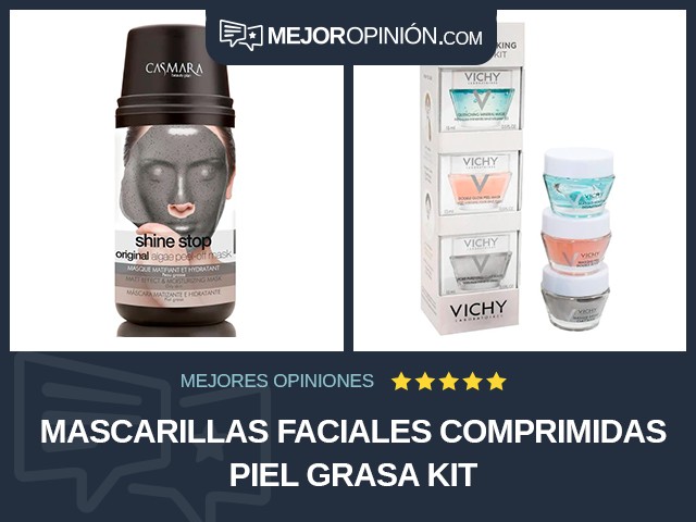 Mascarillas faciales comprimidas Piel grasa Kit