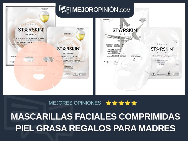 Mascarillas faciales comprimidas Piel grasa Regalos para madres