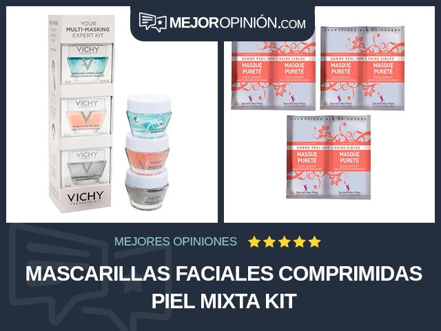 Mascarillas faciales comprimidas Piel mixta Kit