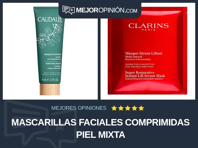 Mascarillas faciales comprimidas Piel mixta