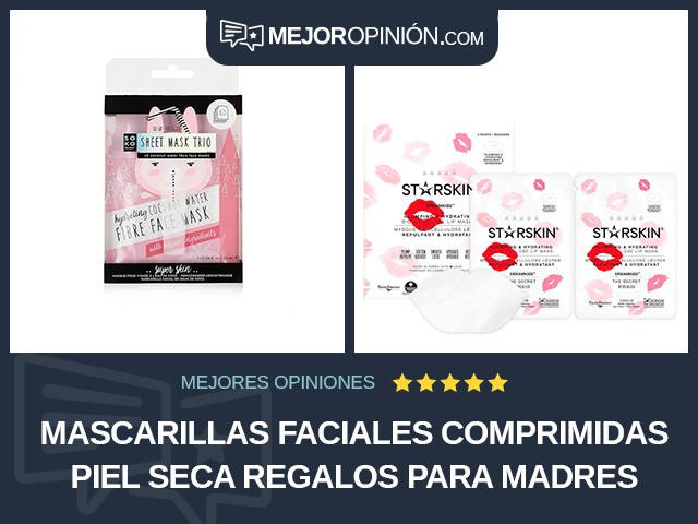 Mascarillas faciales comprimidas Piel seca Regalos para madres