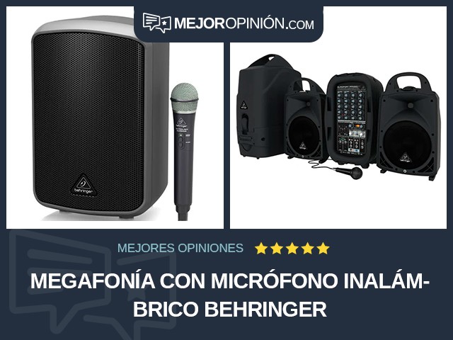 Megafonía Con micrófono inalámbrico BEHRINGER