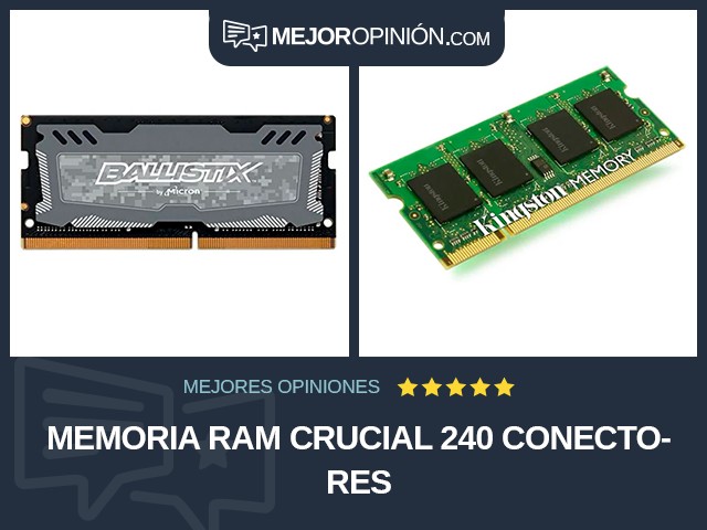 Memoria RAM Crucial 240 conectores