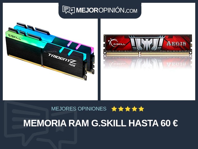 Memoria RAM G.SKILL Hasta 60 €