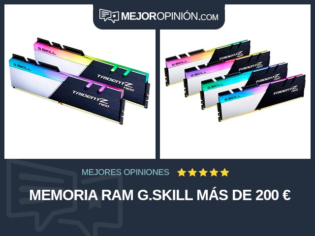 Memoria RAM G.SKILL Más de 200 €