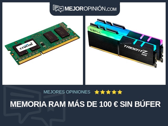 Memoria RAM Más de 100 € Sin búfer