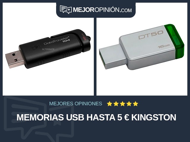 Memorias USB Hasta 5 € Kingston