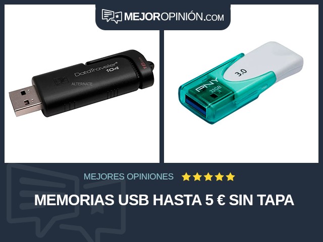 Memorias USB Hasta 5 € Sin tapa