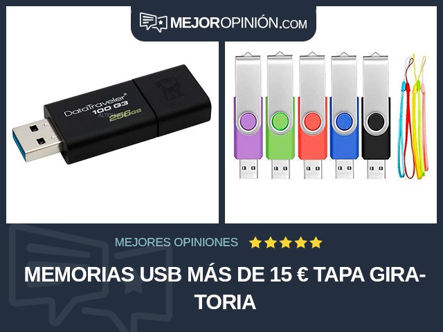 Memorias USB Más de 15 € Tapa giratoria