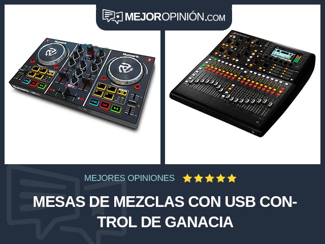 Mesas de mezclas Con USB Control de ganacia