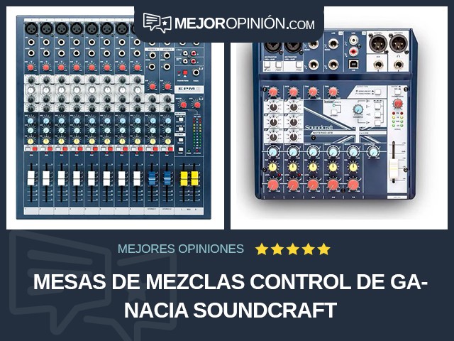 Mesas de mezclas Control de ganacia Soundcraft