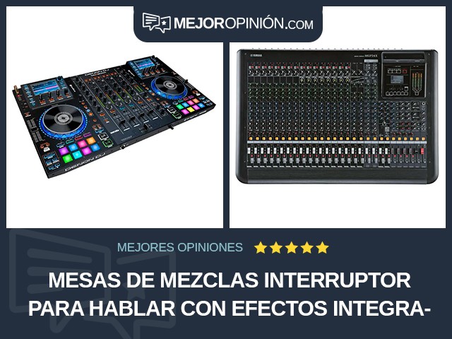 Mesas de mezclas Interruptor para hablar Con efectos integrados