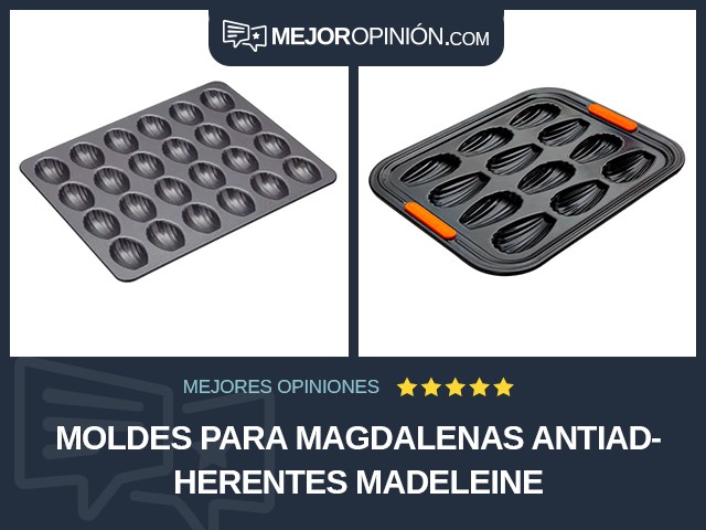 Moldes para magdalenas Antiadherentes Madeleine