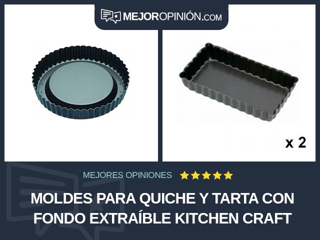 Moldes para quiche y tarta Con fondo extraíble Kitchen Craft