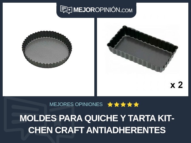 Moldes para quiche y tarta Kitchen Craft Antiadherentes