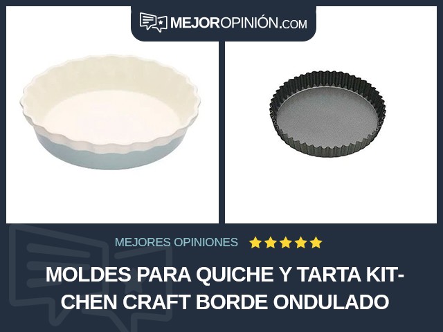 Moldes para quiche y tarta Kitchen Craft Borde ondulado