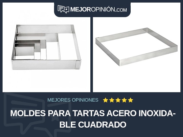 Moldes para tartas Acero inoxidable Cuadrado