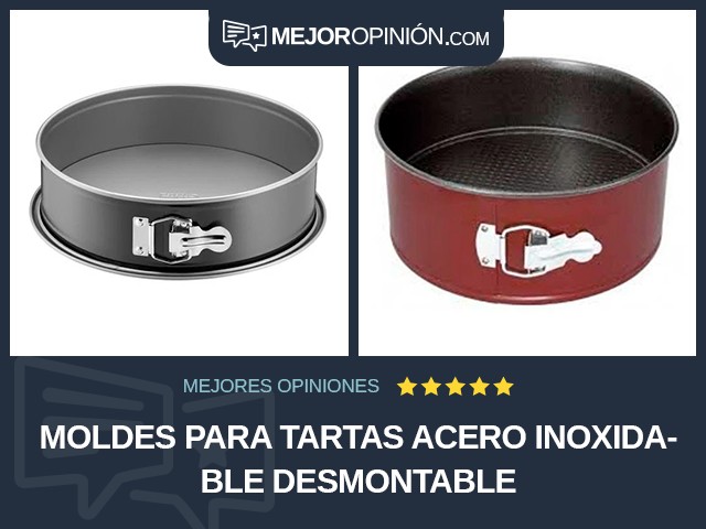 Moldes para tartas Acero inoxidable Desmontable