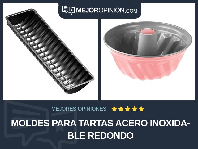 Moldes para tartas Acero inoxidable Redondo