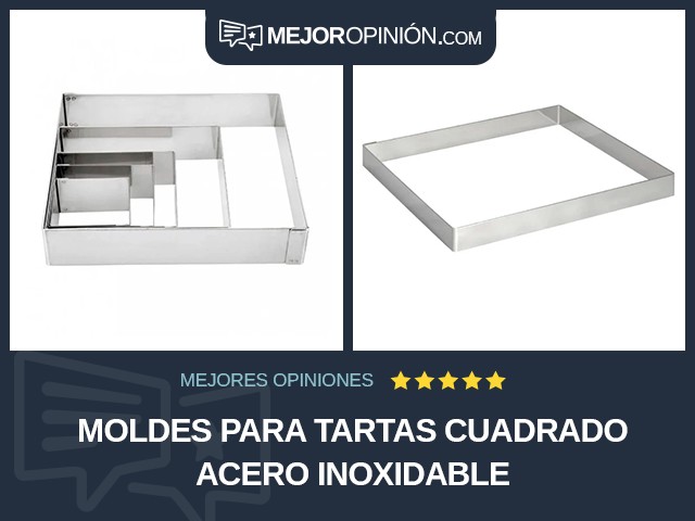 Moldes para tartas Cuadrado Acero inoxidable