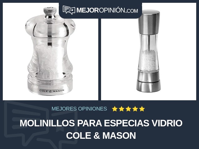 Molinillos para especias Vidrio Cole & Mason