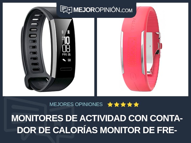 Monitores de actividad Con contador de calorías Monitor de frecuencia cardiaca