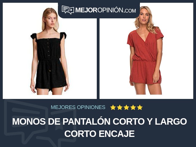 Monos de pantalón corto y largo Corto Encaje