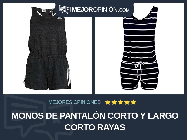 Monos de pantalón corto y largo Corto Rayas