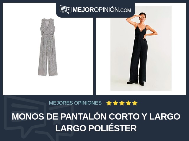 Monos de pantalón corto y largo Largo Poliéster