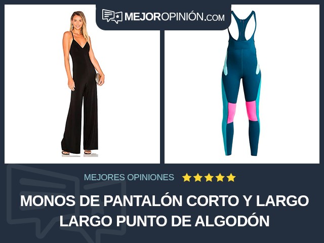 Monos de pantalón corto y largo Largo Punto de algodón