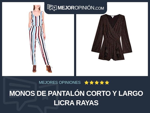 Monos de pantalón corto y largo Licra Rayas